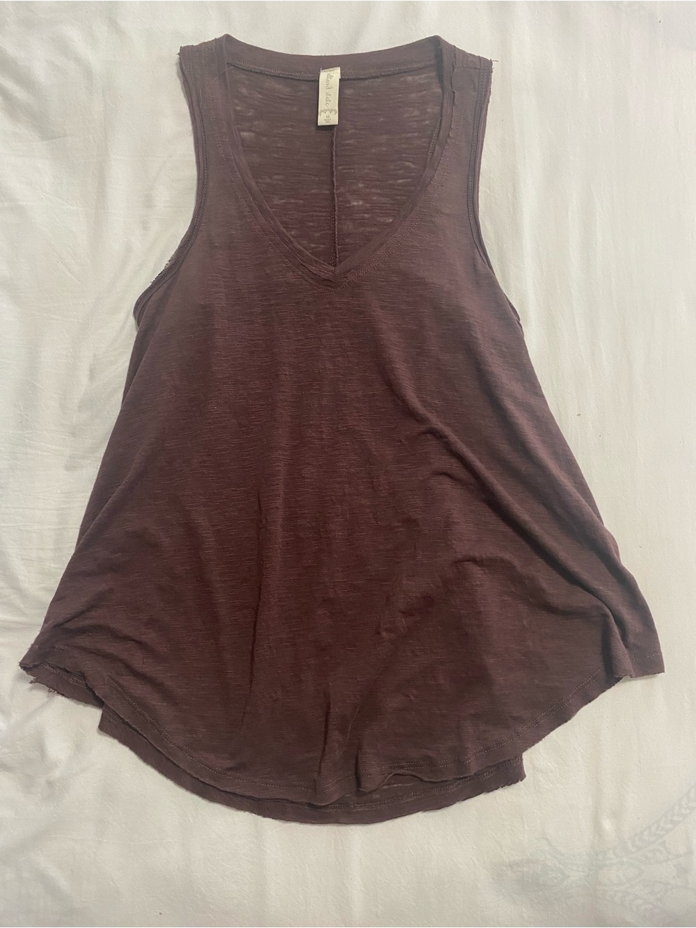 Altar'd State V-Neck Sleeveless Tank Top - Dark Brown